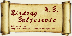 Miodrag Bulješević vizit kartica